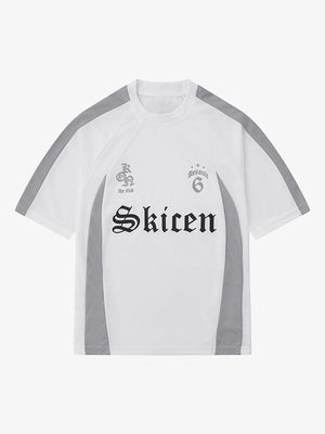 Thesupermade Gothic Font Jersey Street Rap T-Shirt 