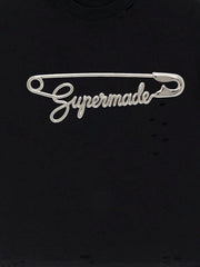 Distressed Safety Pin Cropped T-Shirt 