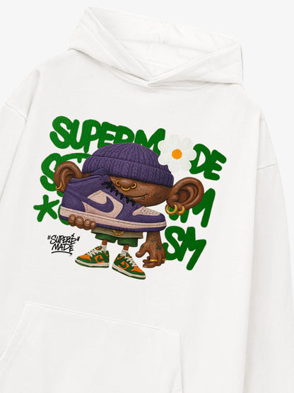 Thesupermade Street Cartoon Trend Sneakers Boy Hooded Sweatshirt 