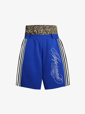 Pantalones cortos de leopardo de doble cintura