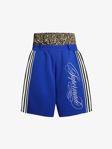 Pantalones cortos de leopardo de doble cintura