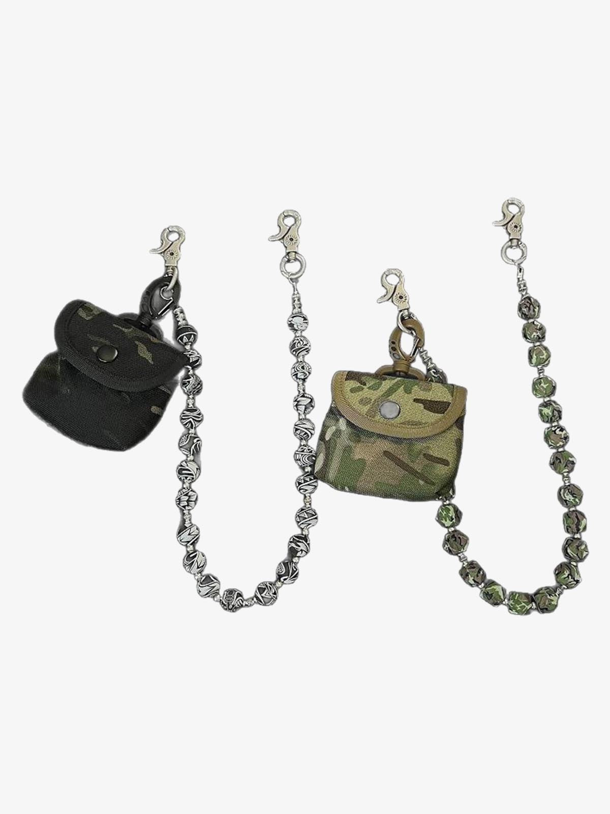 Retro Camouflage Wallet Chain 