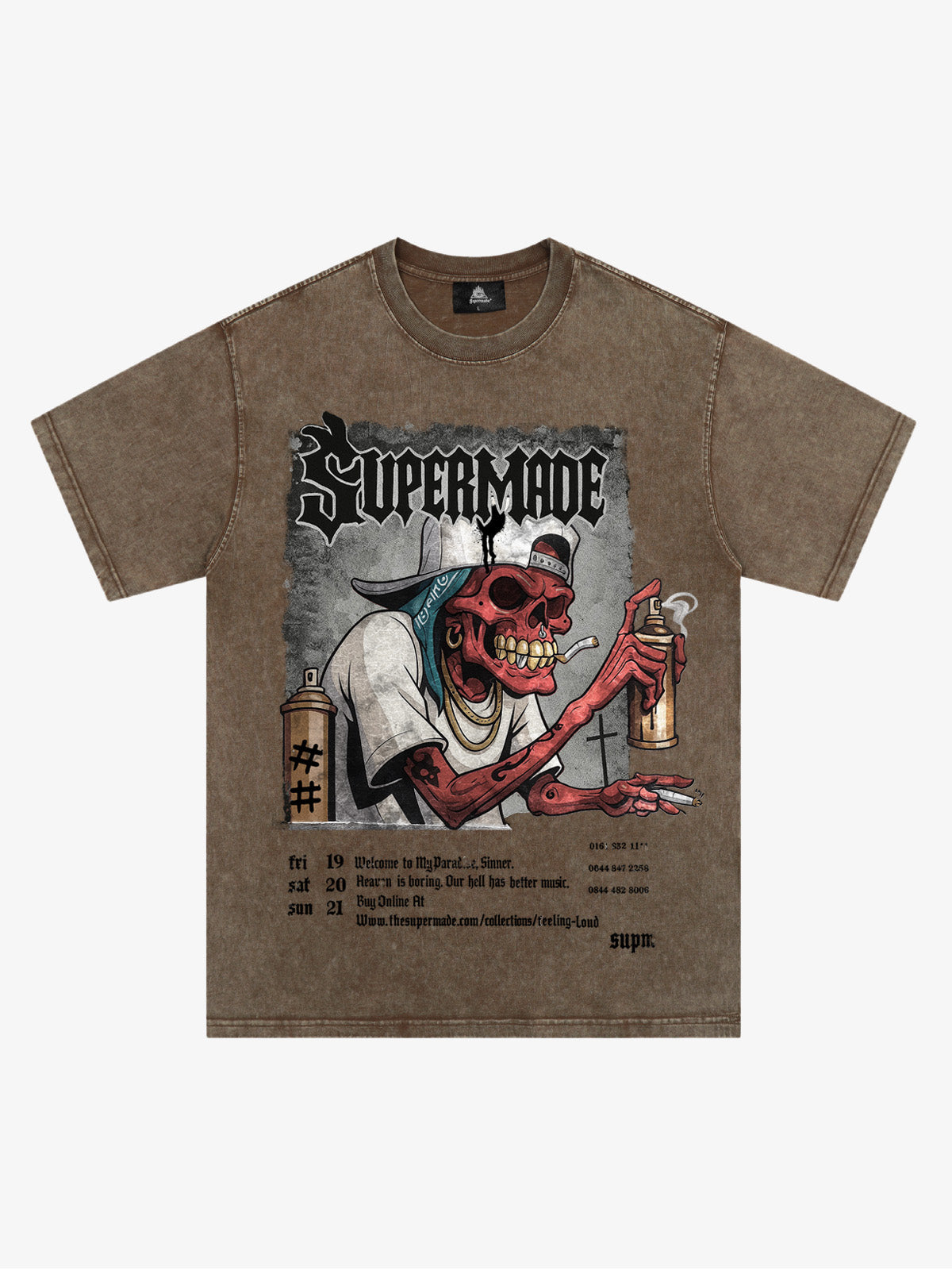 Graphic Tee with Bold Skull Design for Men 