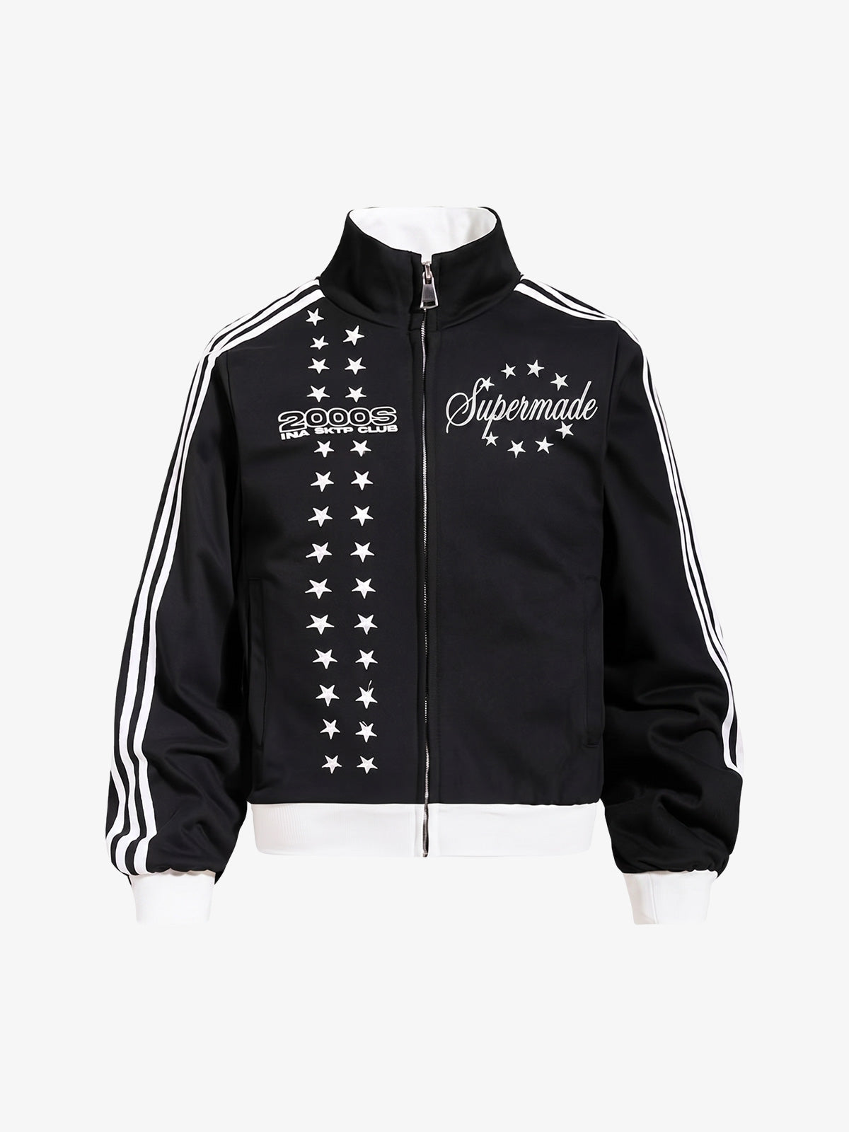 Retro Embroidered Star Flight Jacket