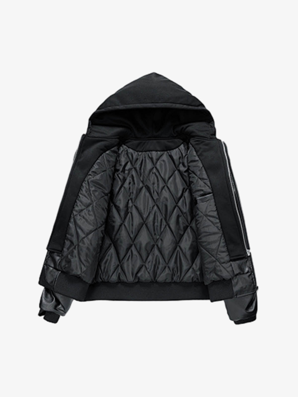 Stylish Velvet Bomber Jacket with Leather Collar for Men 