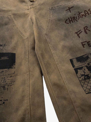 Jeansshorts mit schmutzigem Schlammwaschmuster