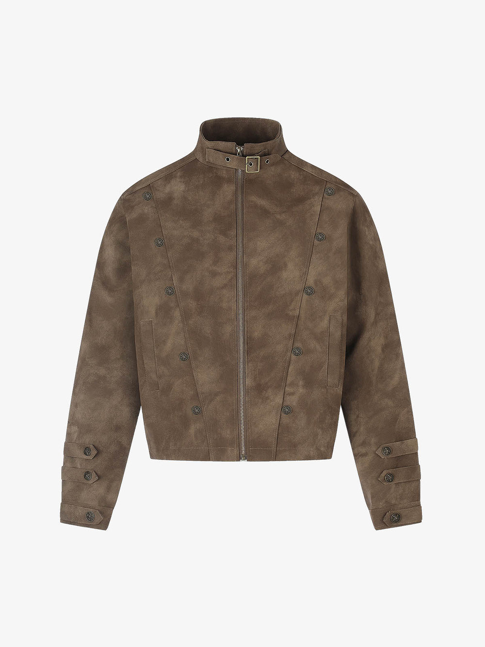 Suede Button Boxy Fit Jacket