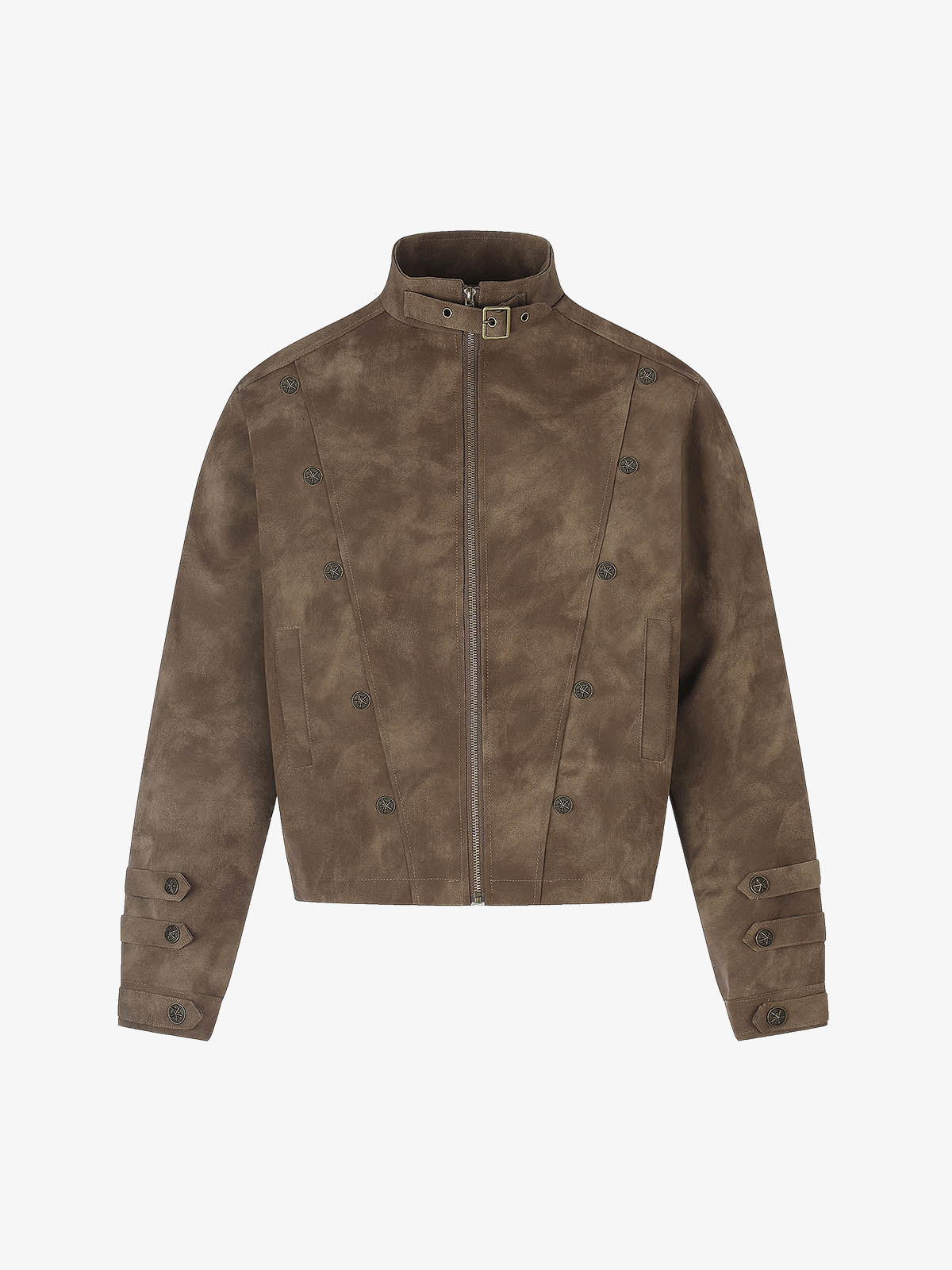 Suede Button Boxy Fit Jacket