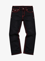 Contrast Stitch Straight Jeans