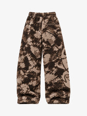 All-Over Print Embroidered Fleece Zip-Up Jacket & Pants Set