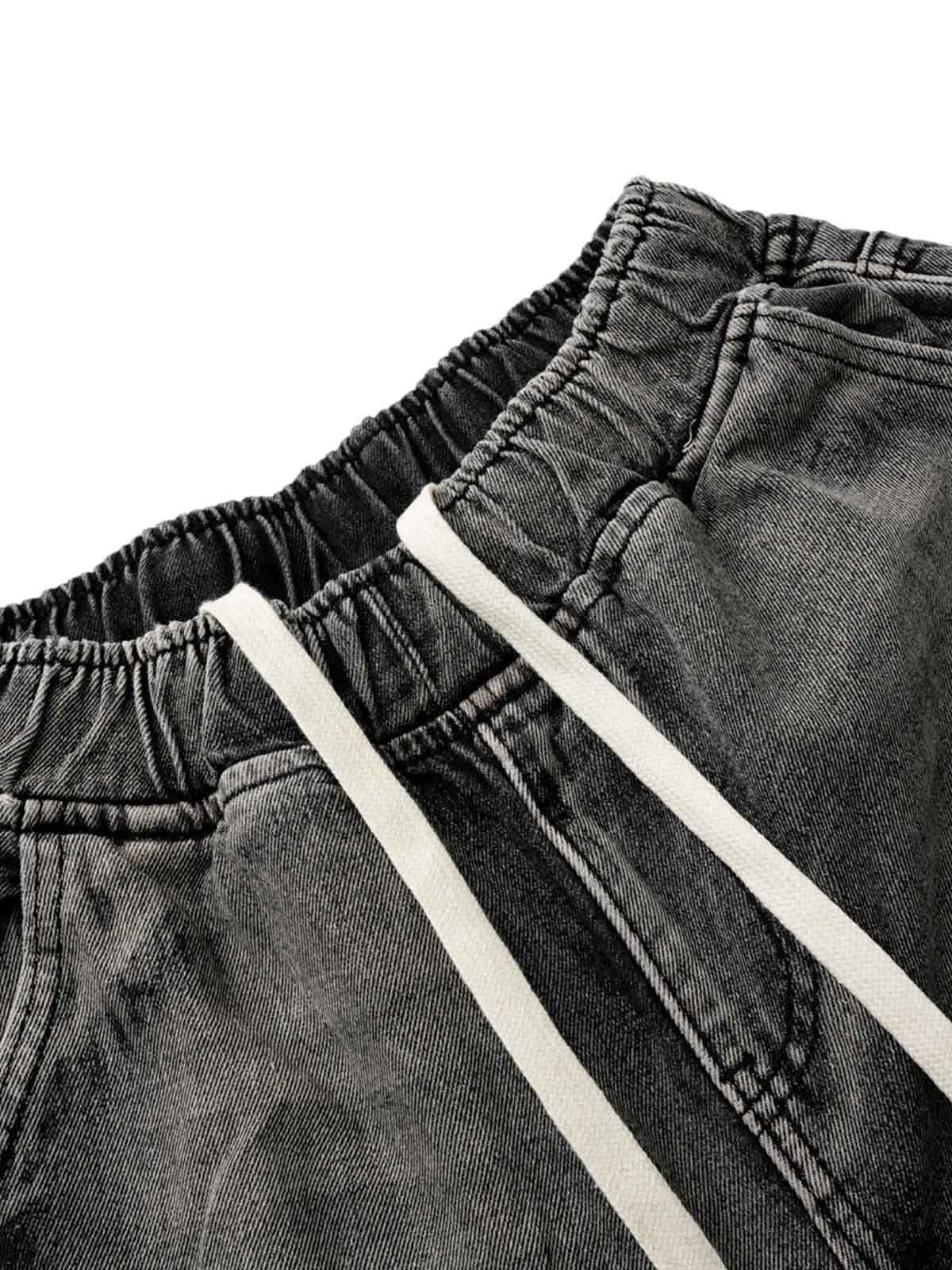 Washed Cargo Denim Shorts - 2382 