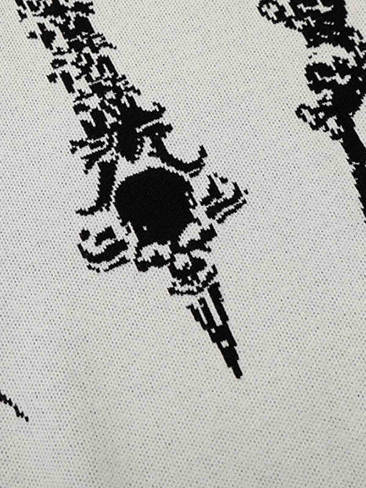 Gothic Cross Graphic Knit T Shirt