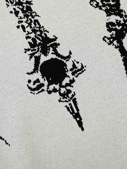 Gothic Cross Graphic Knit T Shirt