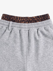 Logo Embroidery Double Waist Shorts