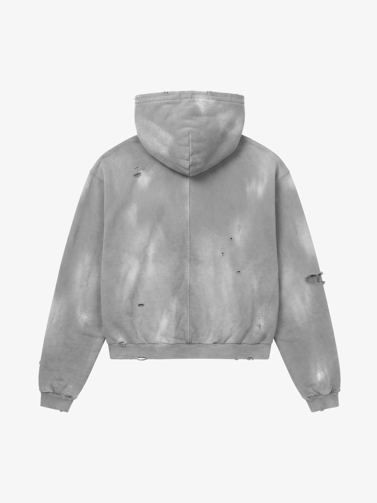 Rhinestone Graphic Garment-Washed Hoodie