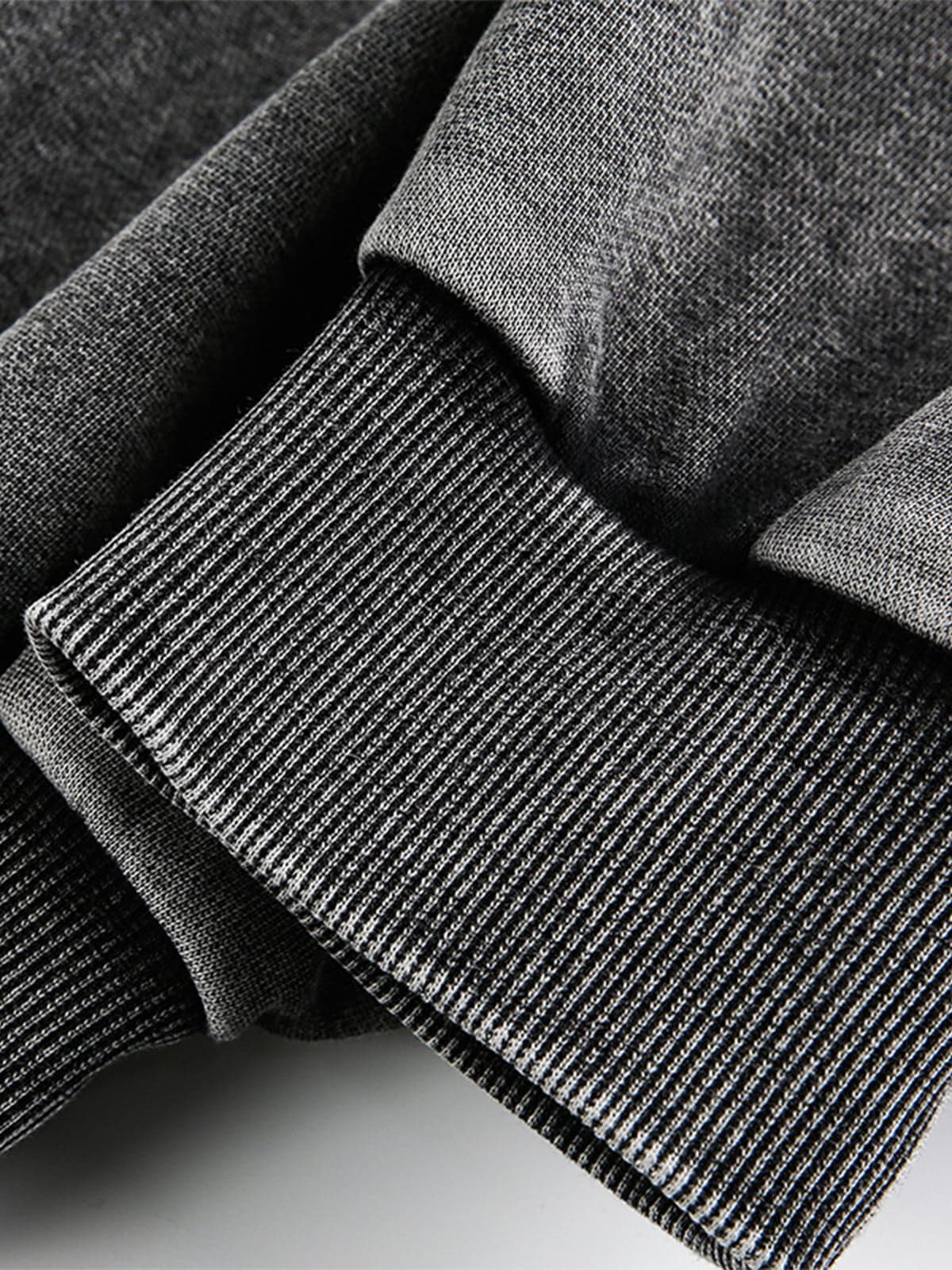 Retro Distressed Fun Text Print Zip-Up Hoodie 