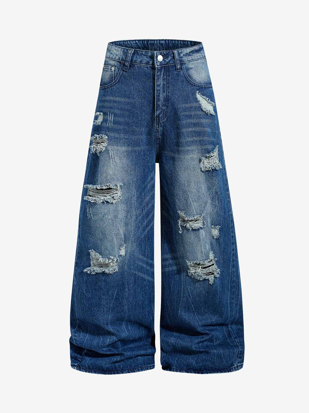 Washed Distressed Denim Jeans