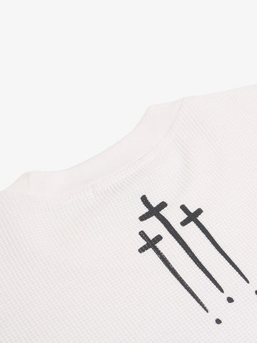 Dark Gothic Letter Print Long-Sleeve T-Shirt