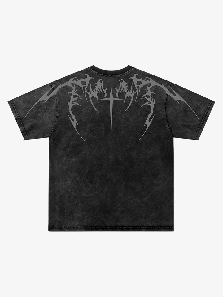 Cross Thorn Graphic Distressed Tee