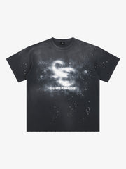 Washed Spray Graphic T-Shirt 