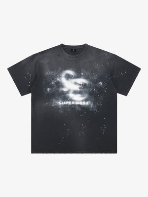 Washed Spray Graphic T-Shirt 