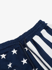 Streetwear Flag Graphic Mini Shorts