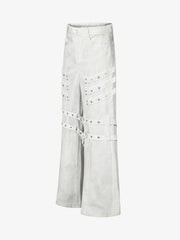 Inkjet Graphic Cutout Ring-Strap Jeans