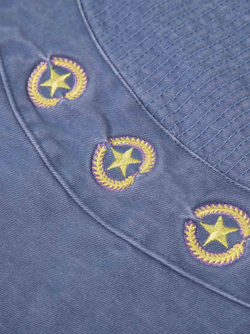 Embroidered Star Curved Seam Pants 
