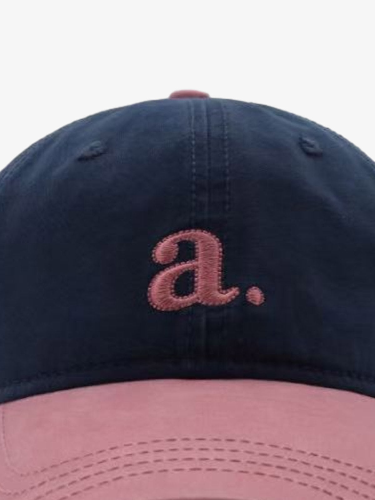 Embroidered Letter "a." Washed Baseball Cap 