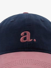 Embroidered Letter "a." Washed Baseball Cap 