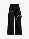 Stylish Wide-Leg Pants with Unique Waist Detailing for Women 