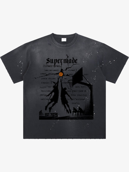 thesupermade Street Basketball  training pattern T-Shirt 
