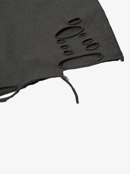 Embroidered Ripped Distressed Tee