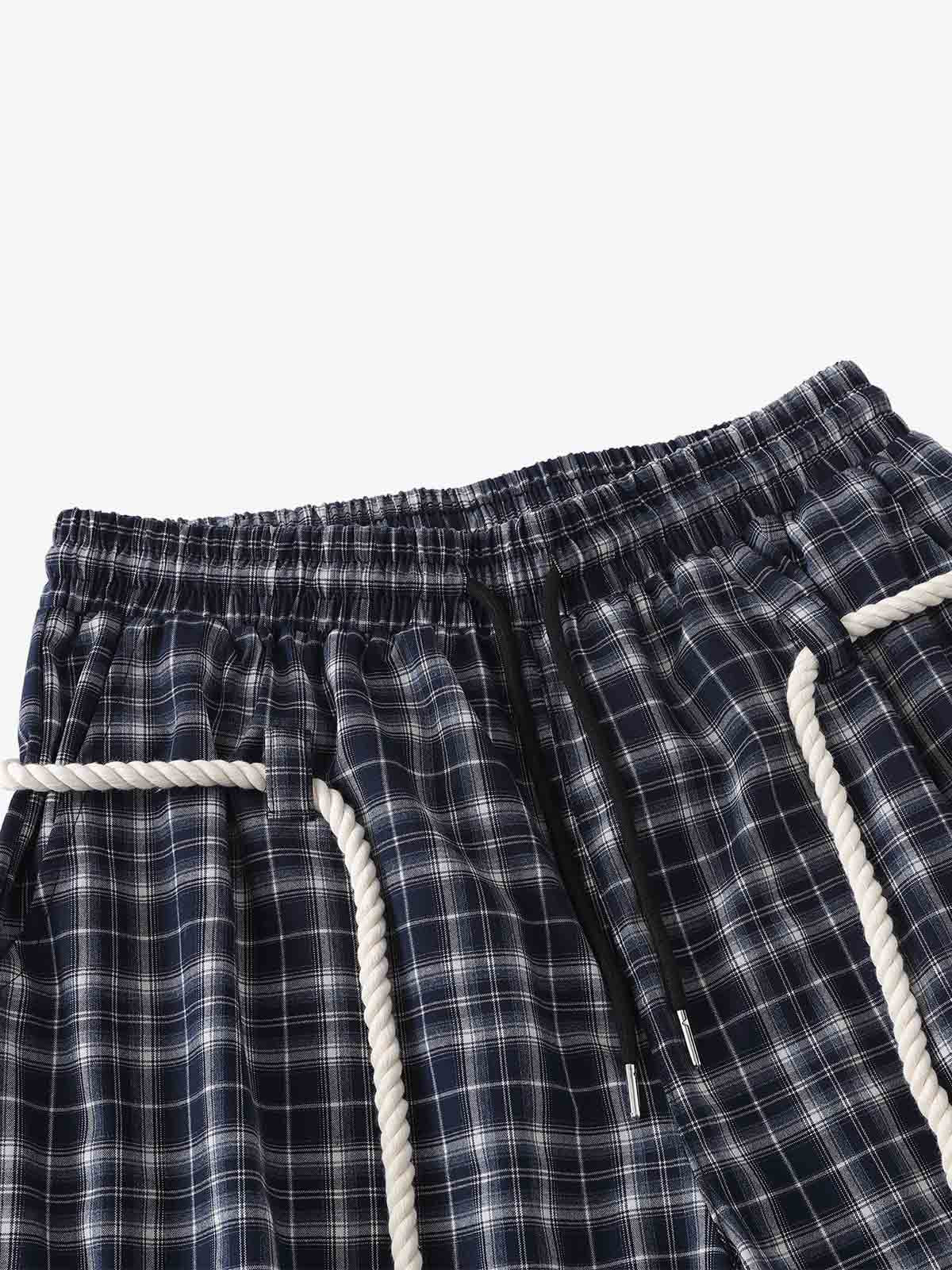Plaid Patchwork Pants