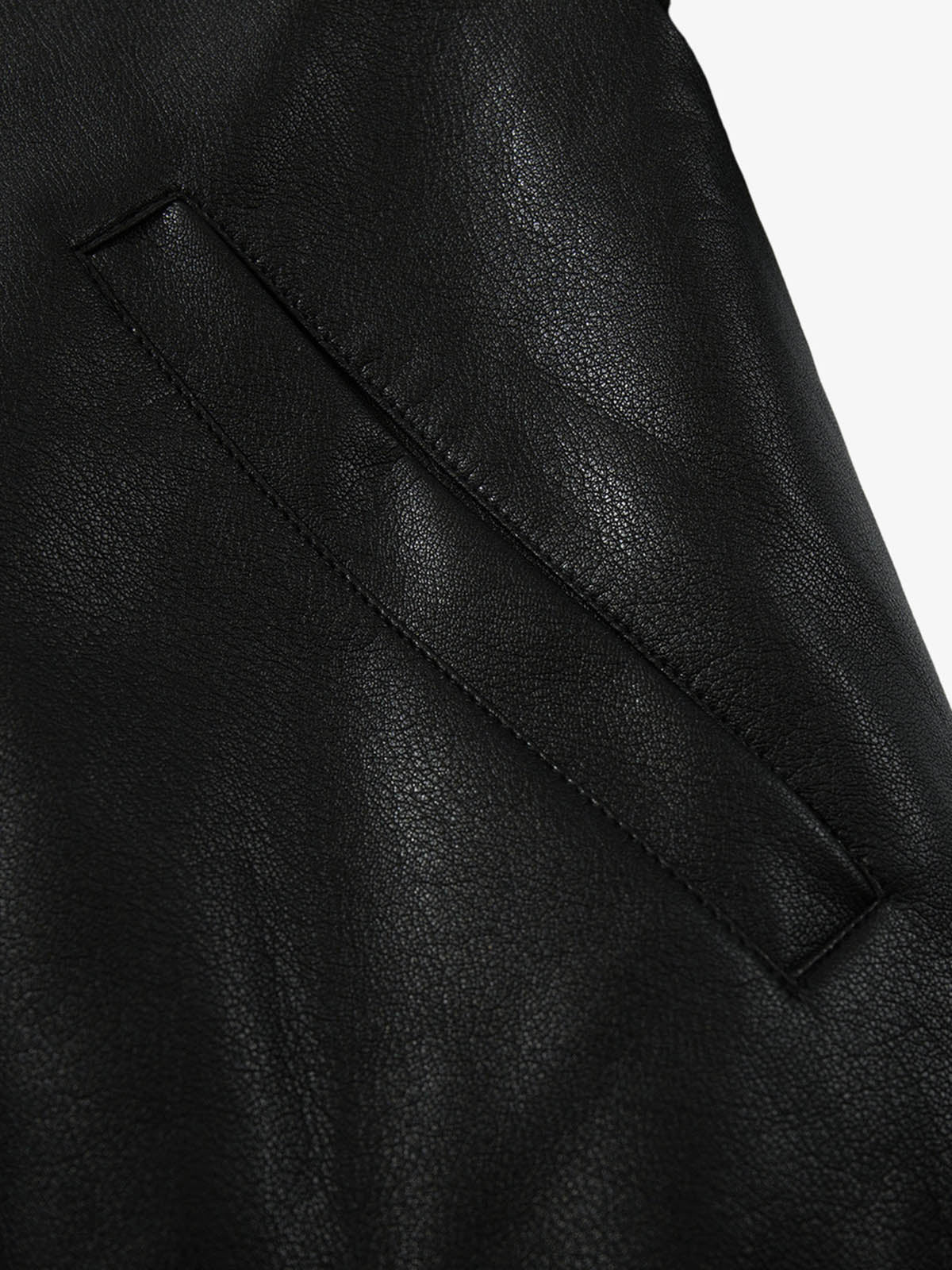 Stylish Black Leather Jacket with Zipper Detail for Modern Fashionistas 