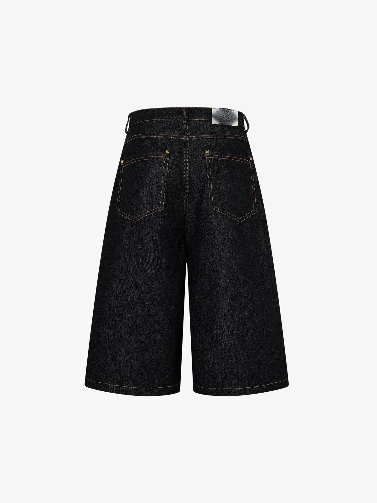 Double-Waisted Multi-Button Denim Jorts