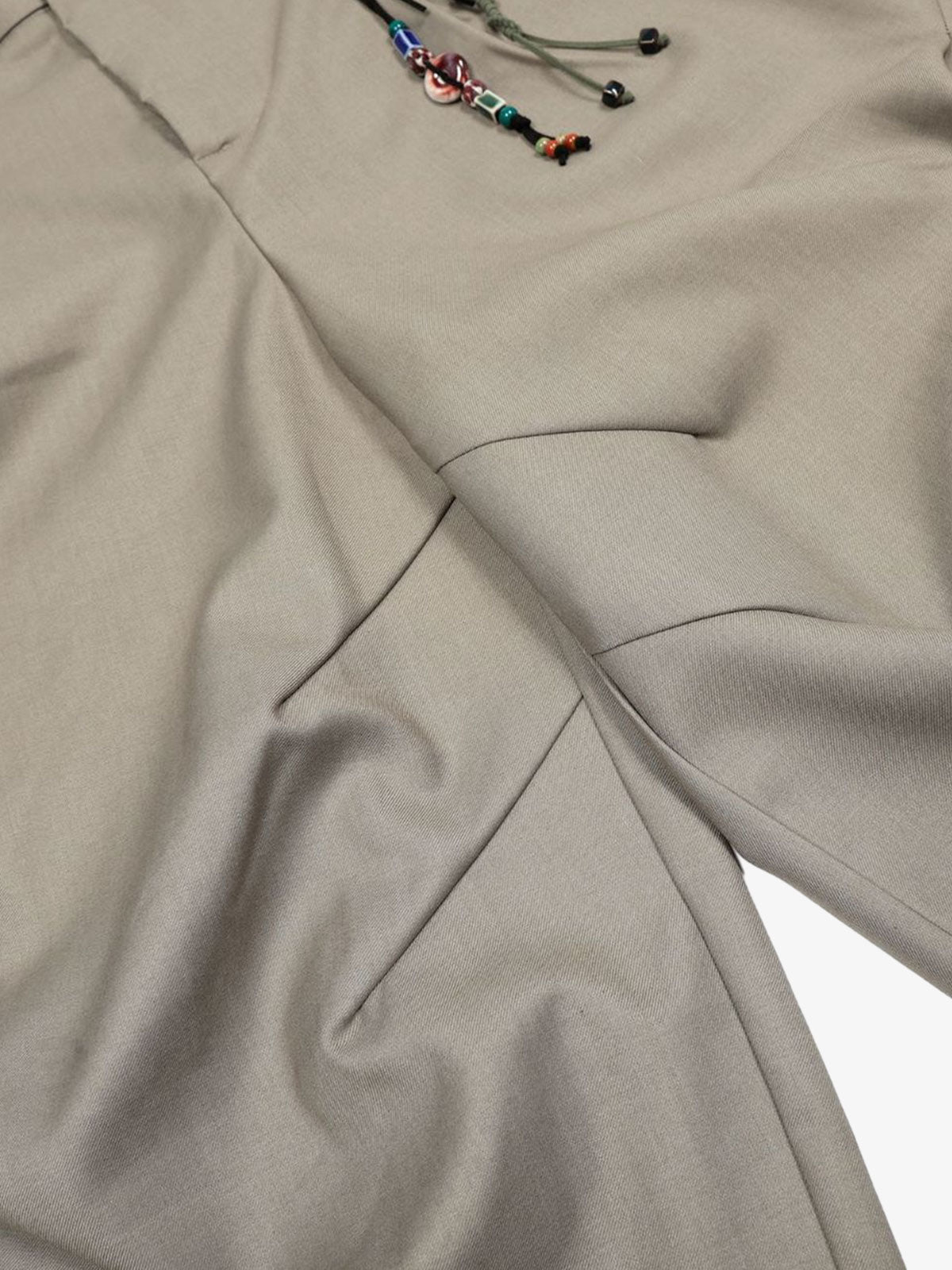 Deconstructed Pleated Pendant Casual Jorts 