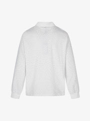 Leopard Graphic Chinese Knot-Button Long Sleeve Polo