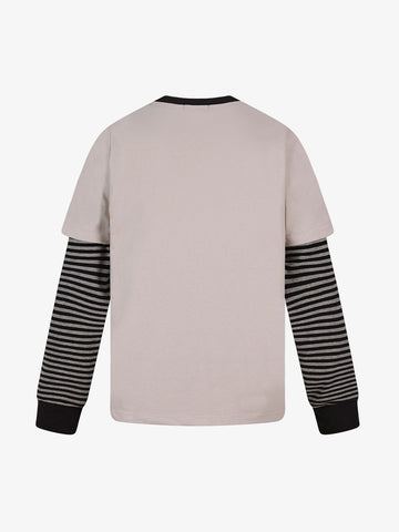 American Retro Street Style Layered Long Sleeve Tee