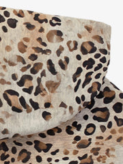 Gradient Leopard Distressed Zip Hoodie; Leopard / S, Leopard / M, Leopard / L, Leopard / XL, Leopard / 2XL