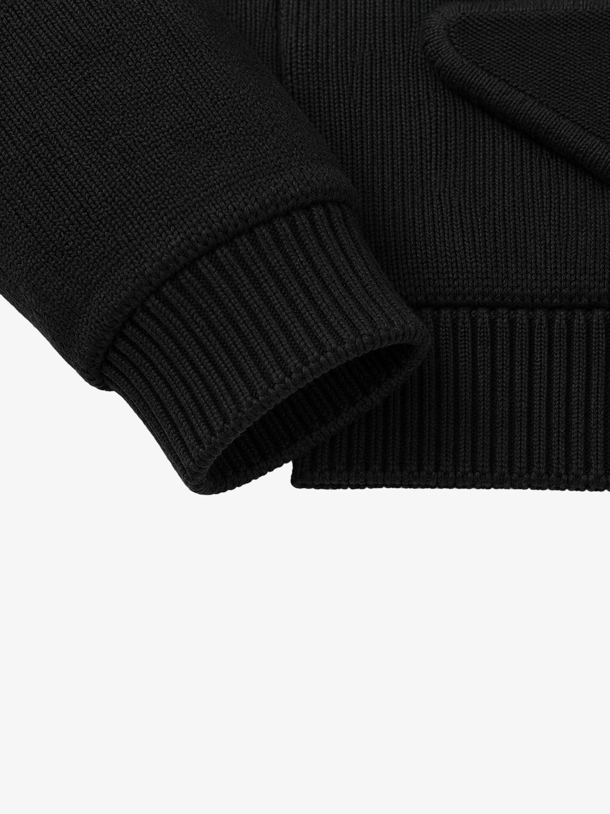 Scorpion Embroidered Padded Cropped Zip Sweater