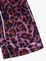 Leopard Print Mesh Shorts 