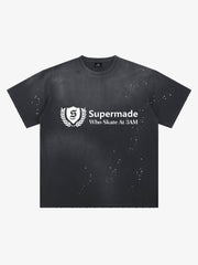 Vintage Washed Supermade Crest Logo T-Shirt 