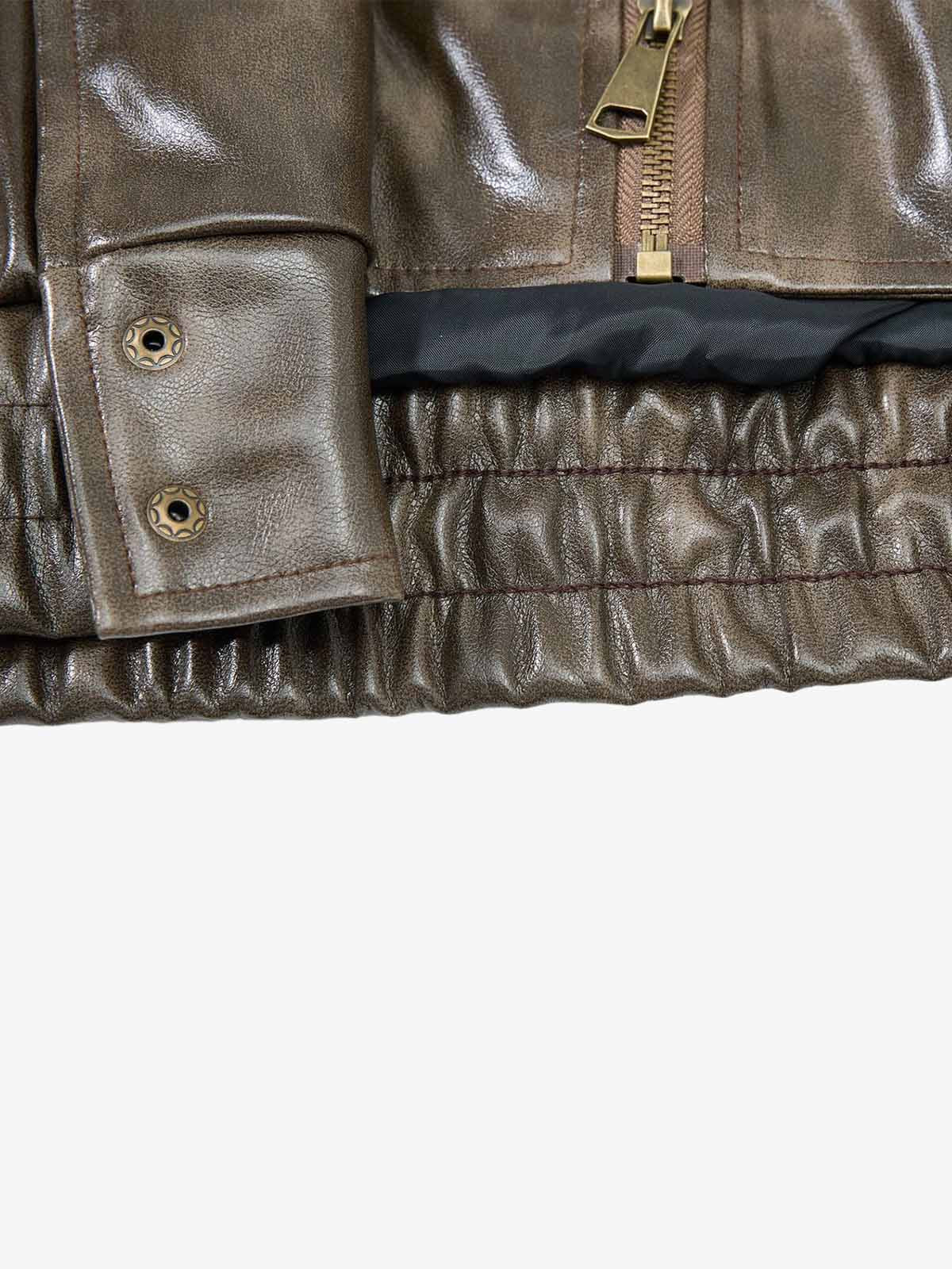 Structured Biker Leather Jacket