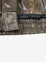 Structured Biker Leather Jacket