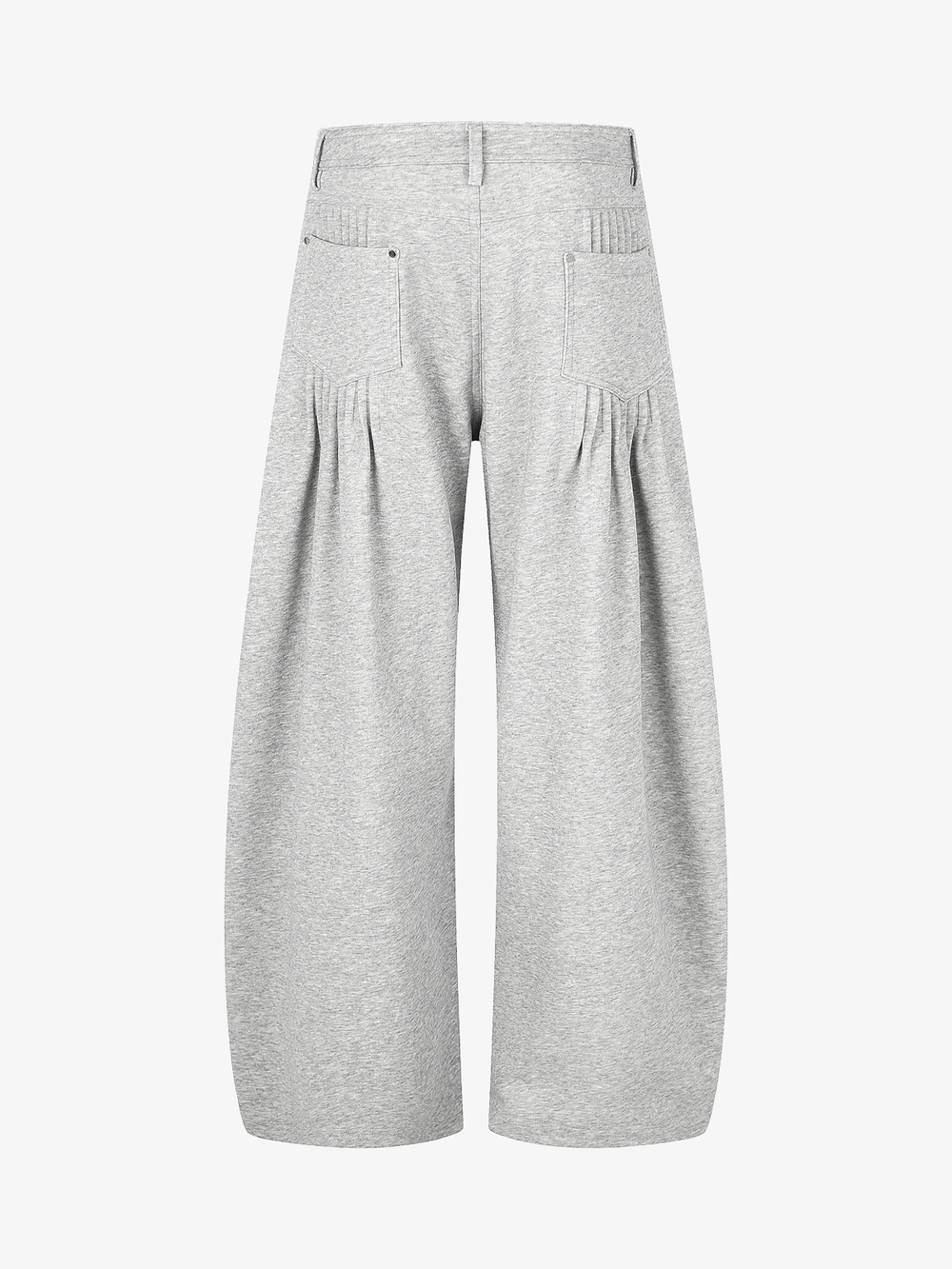 Double-Button Wide-Leg Sweatpants
