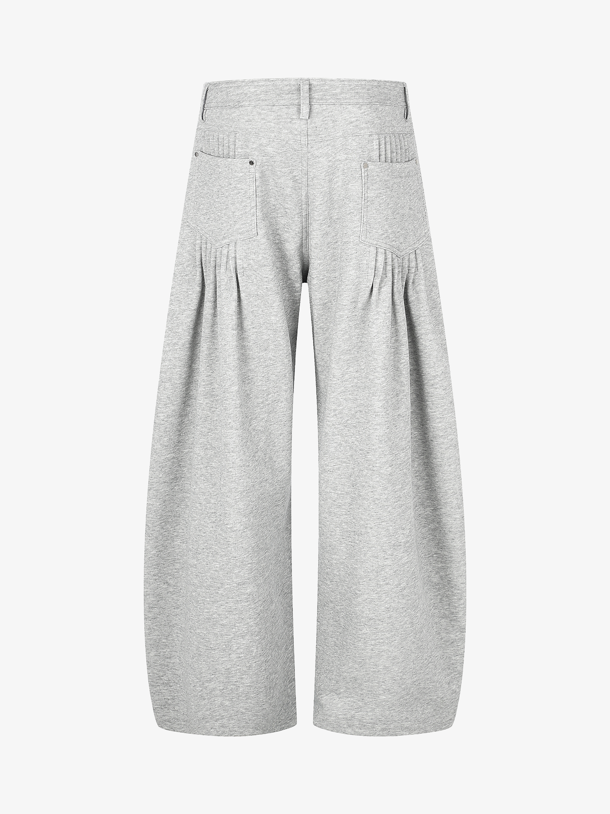 Double-Button Wide-Leg Sweatpants