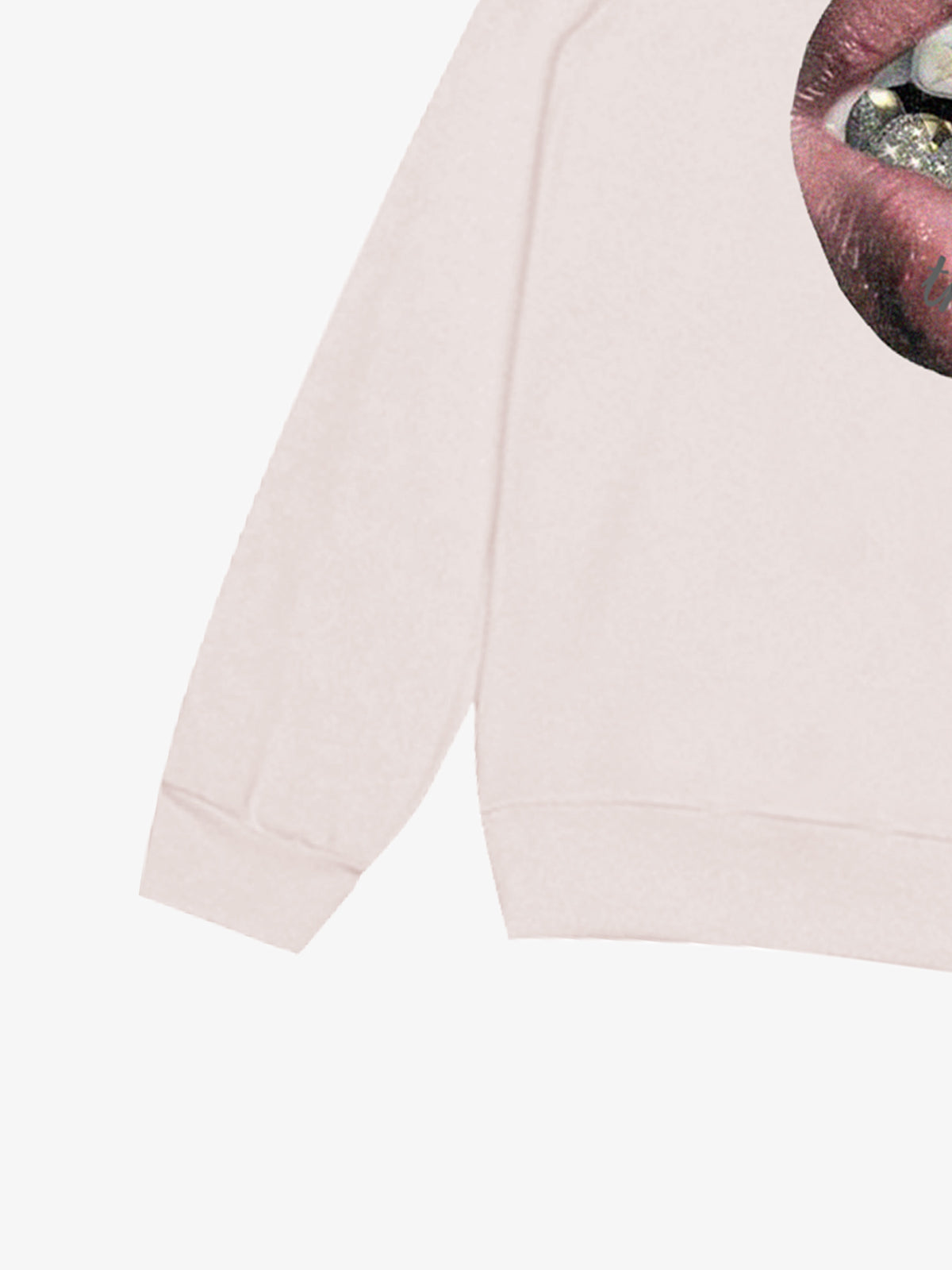 Streetwear Hip-Hop Gold Mouth Print Sweatshirt 