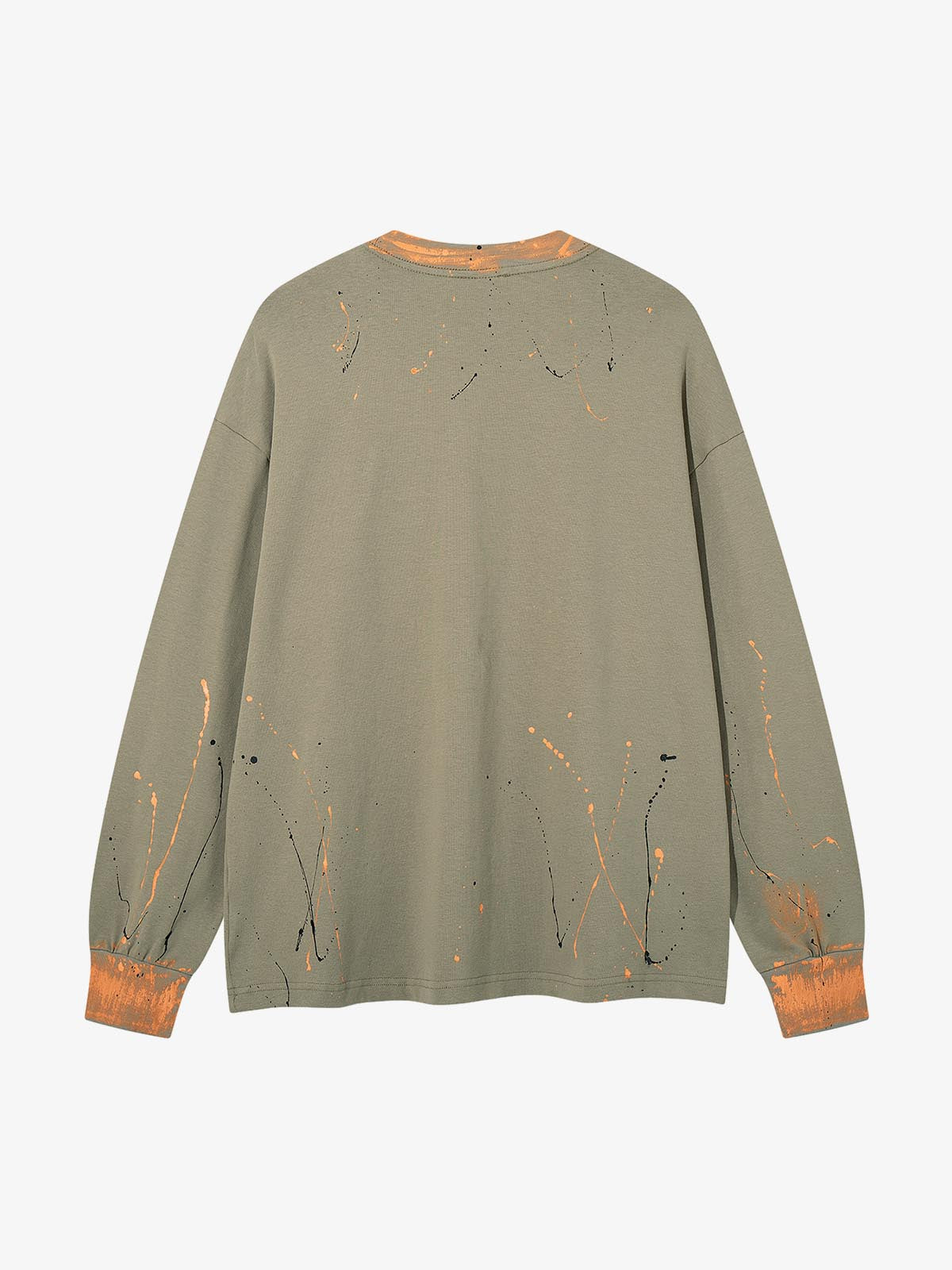 Splatter Paint Wax Graphic Crewneck Sweatshirt
