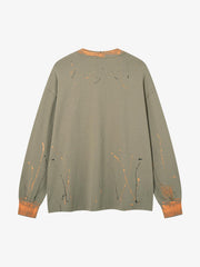 Splatter Paint Wax Graphic Crewneck Sweatshirt